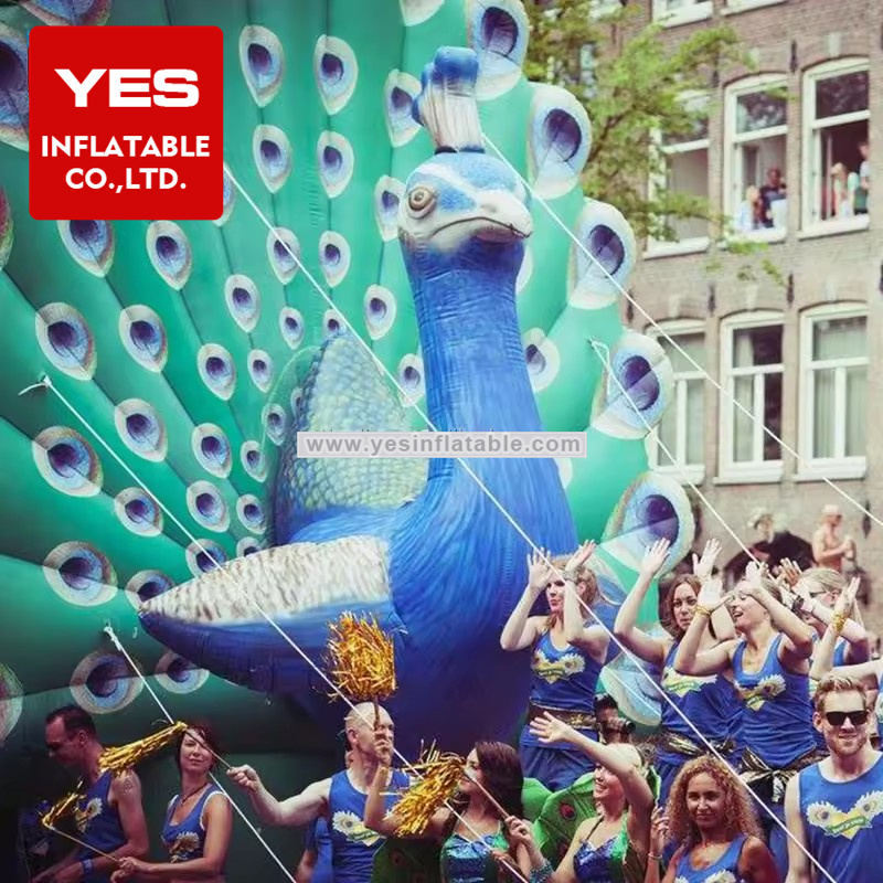 Bird Parade Balloon inflatable peafowl mascot advertising giant inflatable peacock