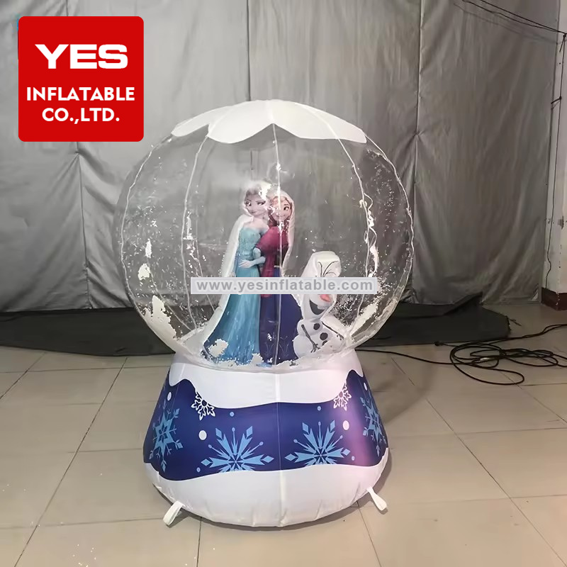 High Quality Beautiful Inflatable Snowball House Cartoon Model Inflatable Snowball With Princess