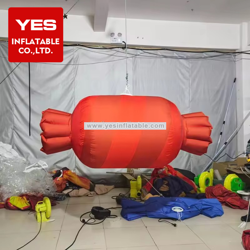 Shopping Mall Event Decoration Inflatable Advertising Model Red Hanging Inflatable Candy