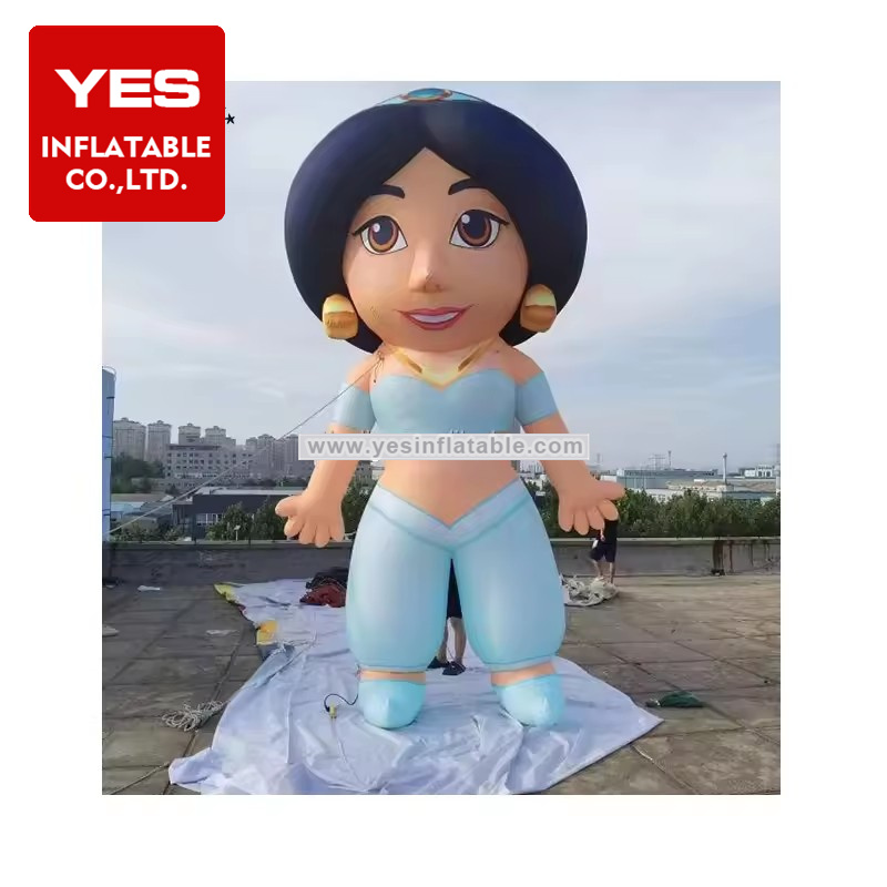 advertising inflatable cartoon girl inflatable cartoon doll with long hair