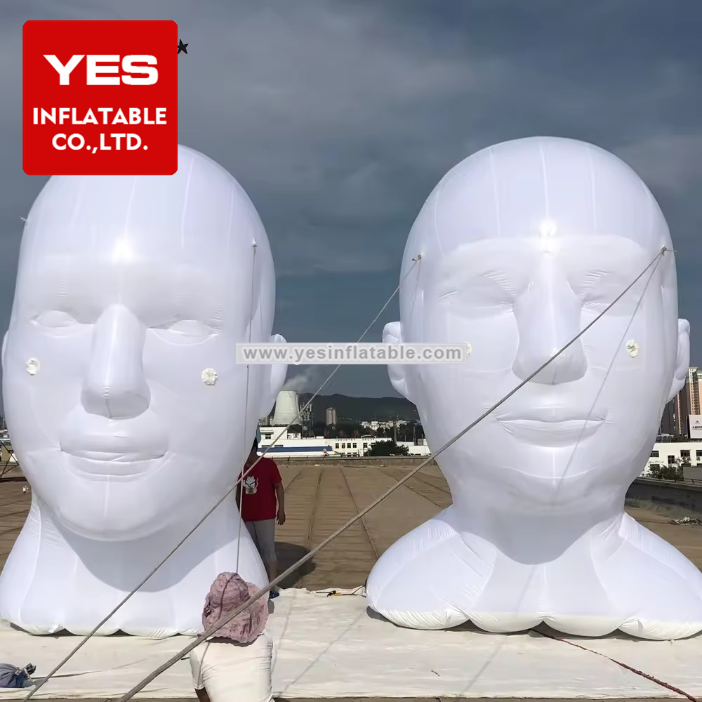 Event Stage Decoration Special Design Inflatable Human Inflatable Head Shaped Sculpture