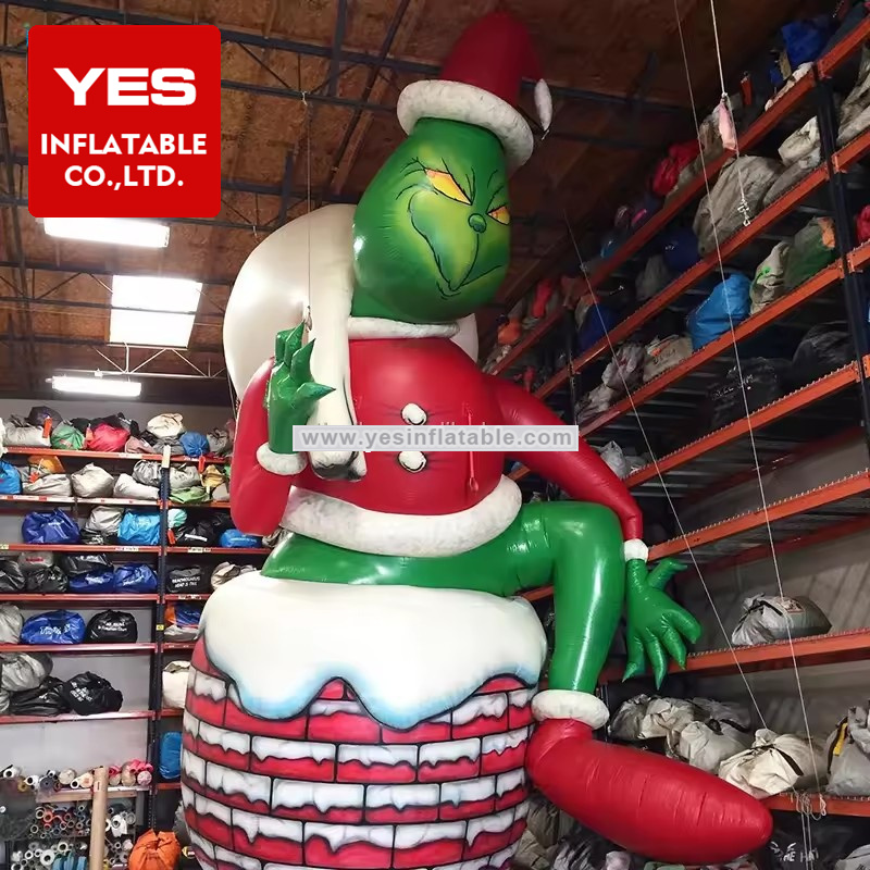 Christmas Inflatable Outside Yard Decoration Large Inflatable Green Grinch