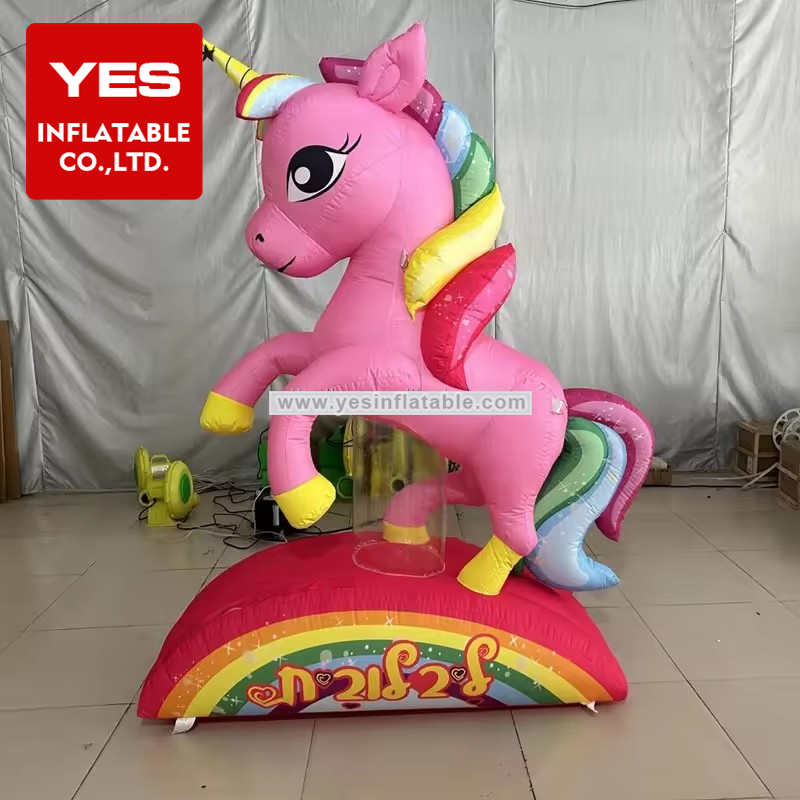 cartoon flying horse unicorn mascot cute inflatable pink horses