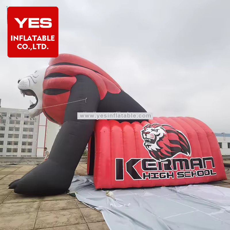 Custom Inflatable Lion Tunnel Advertising Inflatable Sport tunnel inflatable football   tunnel