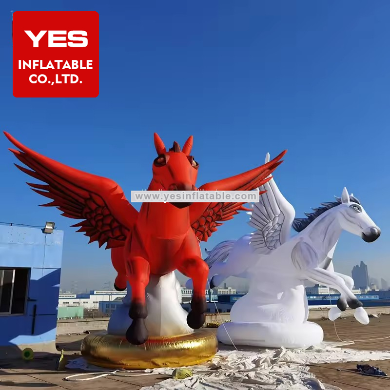 Super Really Cool Giant Inflatable Sign Giant Inflatable Flying Horse For Outdoor Decoration