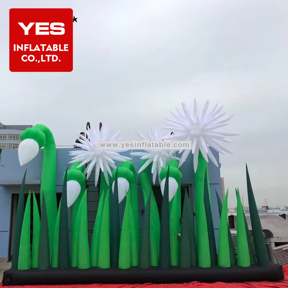 Lifelike Giant Inflatable Plant Inflatable Tube Flower For Stage Event Decoration