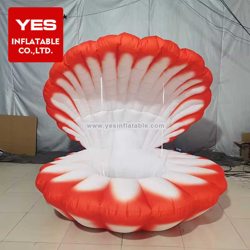 Best Sale Event Stage Performance Decoration Inflatable Sea Animal Wedding Decoration Pink Inflatable Shell