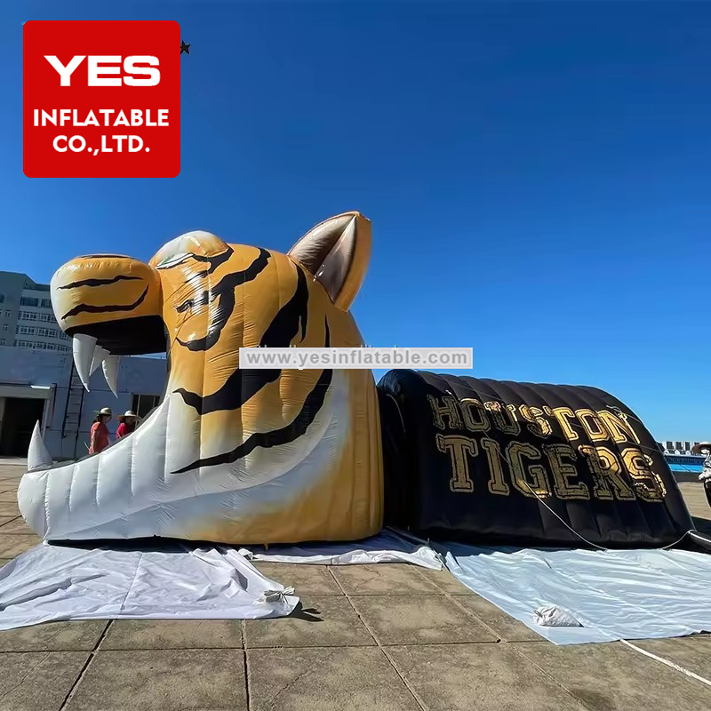 Customized stadium sports games mascot entrance inflatable tiger football tunnel