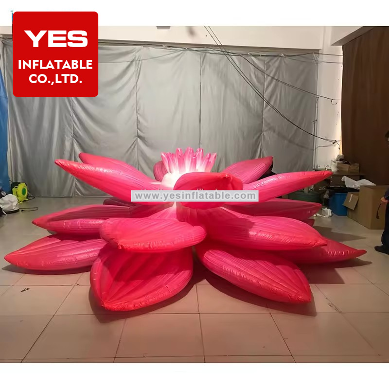 Custom Beautiful Inflatable Lotus Large Inflatable Flower For Outdoor Decoration