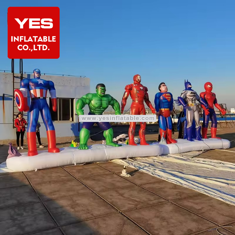 Inflatable Superheroes cartoon character for theme party decoration