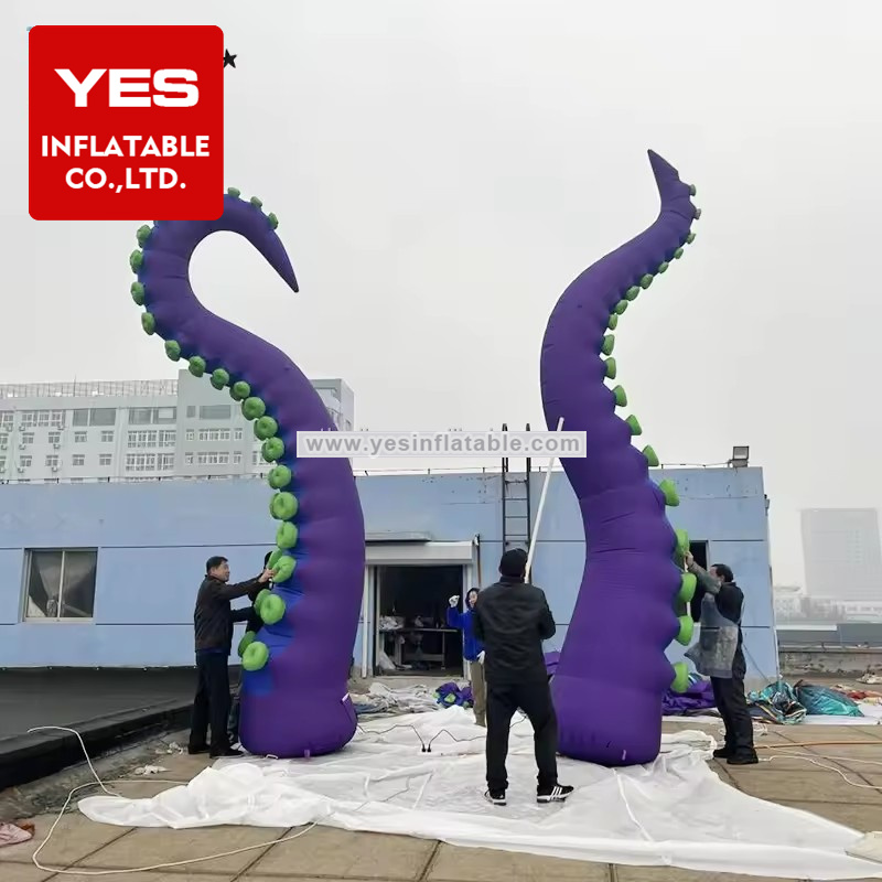 Halloween event festival outdoor decoration octopus suckers inflatable festival   decoration tentacle