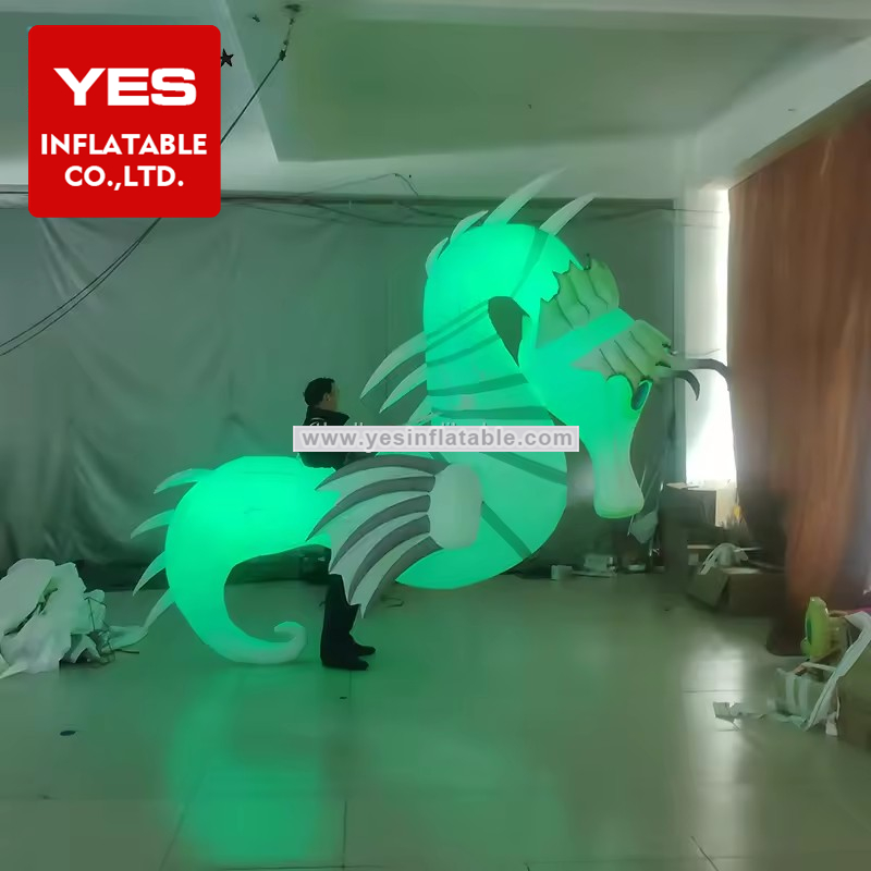 Parade Inflatable Ocean Animals Performance Costume Party White Inflatable Walking Costume With Led Light