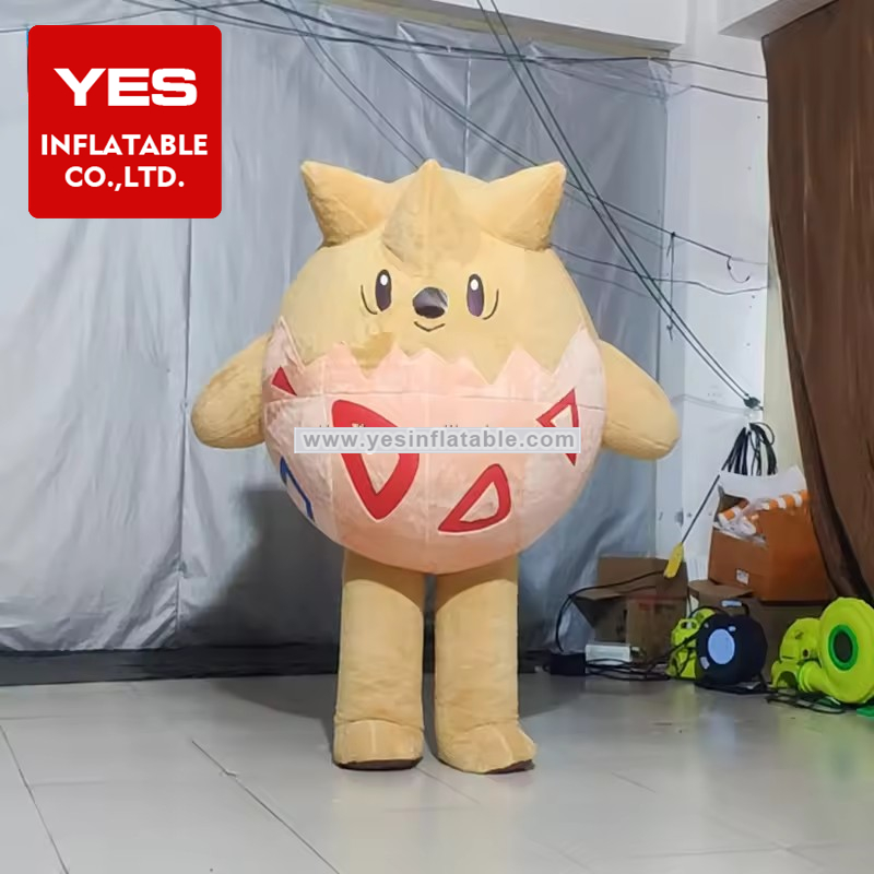 China Inflatable Egg Costume Inflatable Movable Cartoon Characters Advertising Inflatable   Promotional Costume