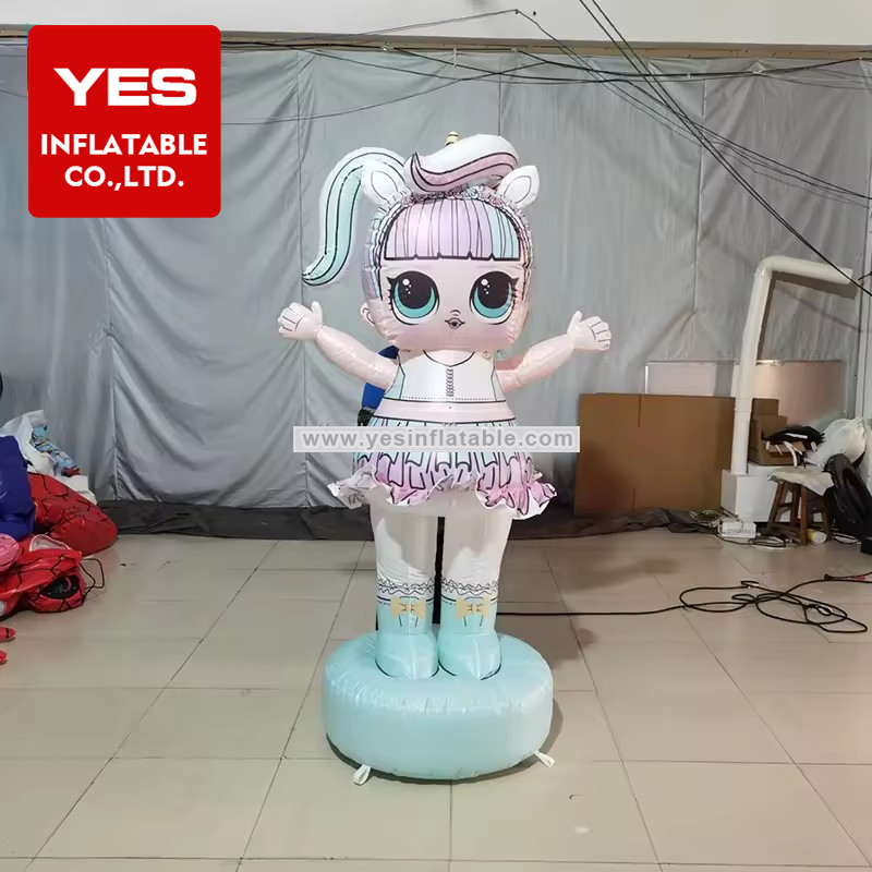 Customized Inflatable Cartoon Figures Inflatable Girl For Party Decoration