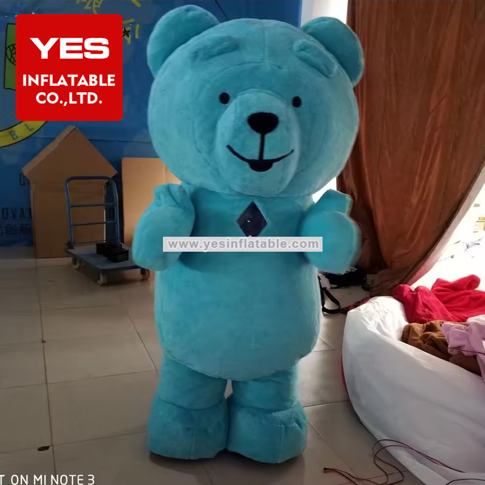 Custom Colourful Inflatable Animal Suit Costume Soft Material Giant Inflatable Bear Costume