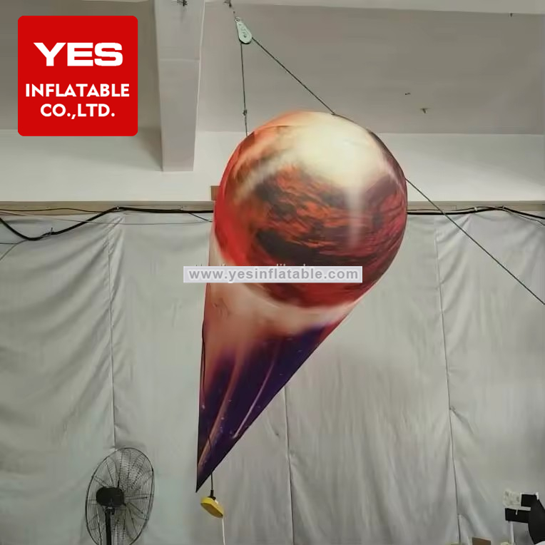 Customized Inflatable Planet Hanging Inflatable Comet Meteor For Event Decoration