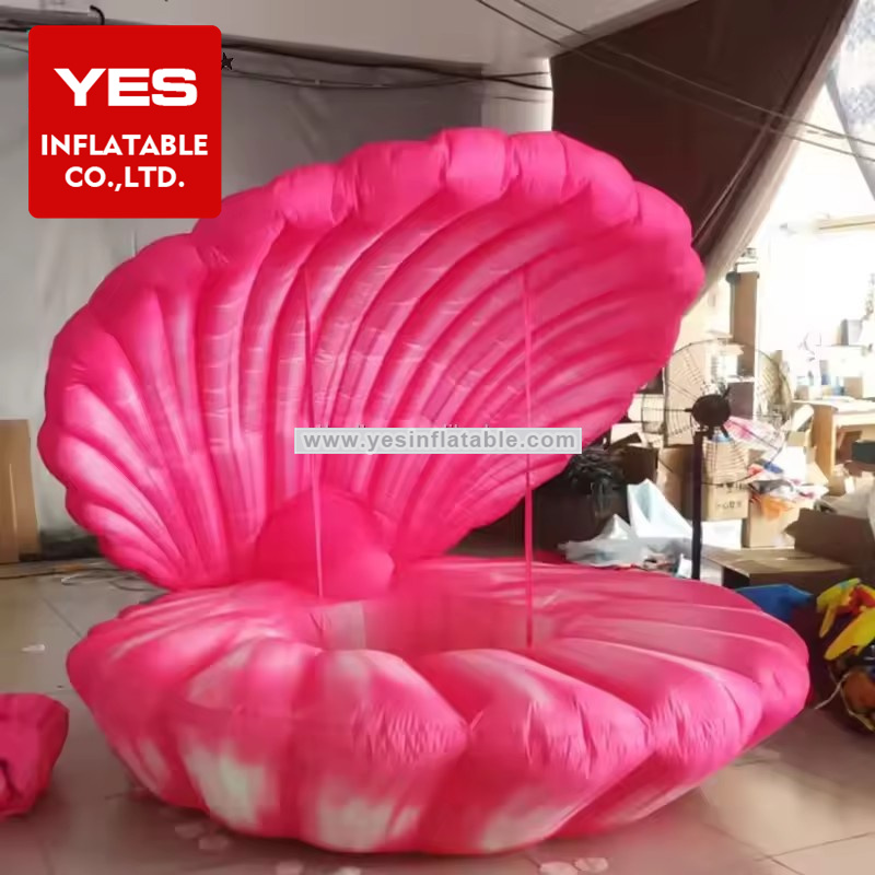 Marine theme giant stage decor clam mermaid inflatable prop shell