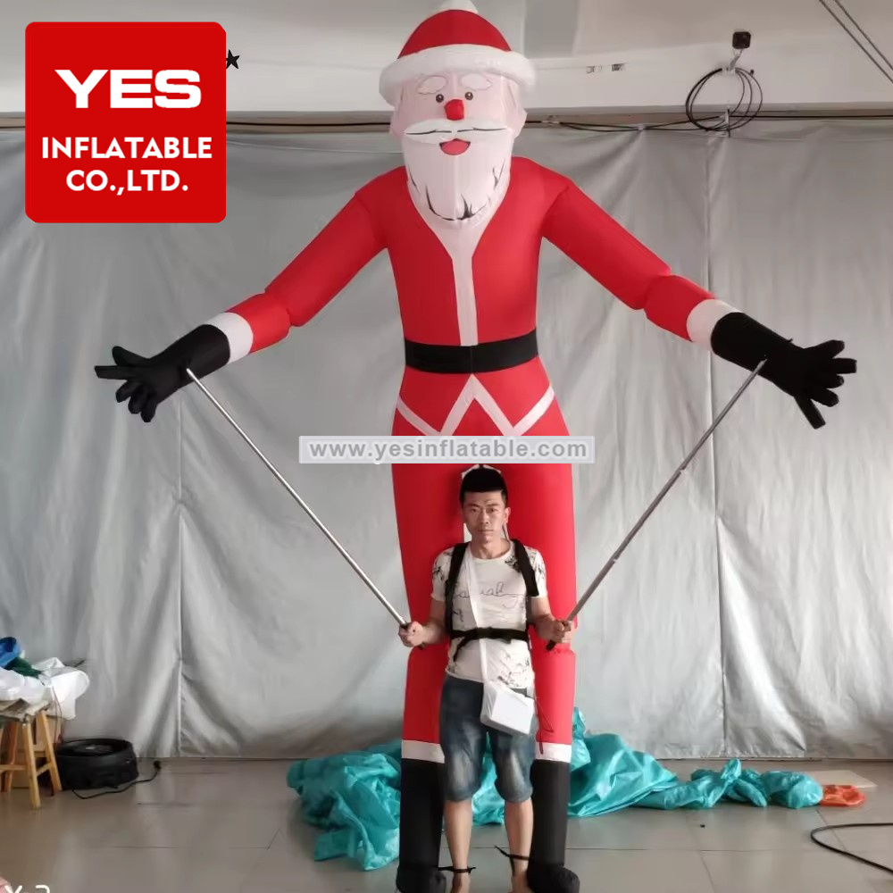 Customized Inflatable Christmas Costume Inflatable Santa Claus Puppet Costume For Adults