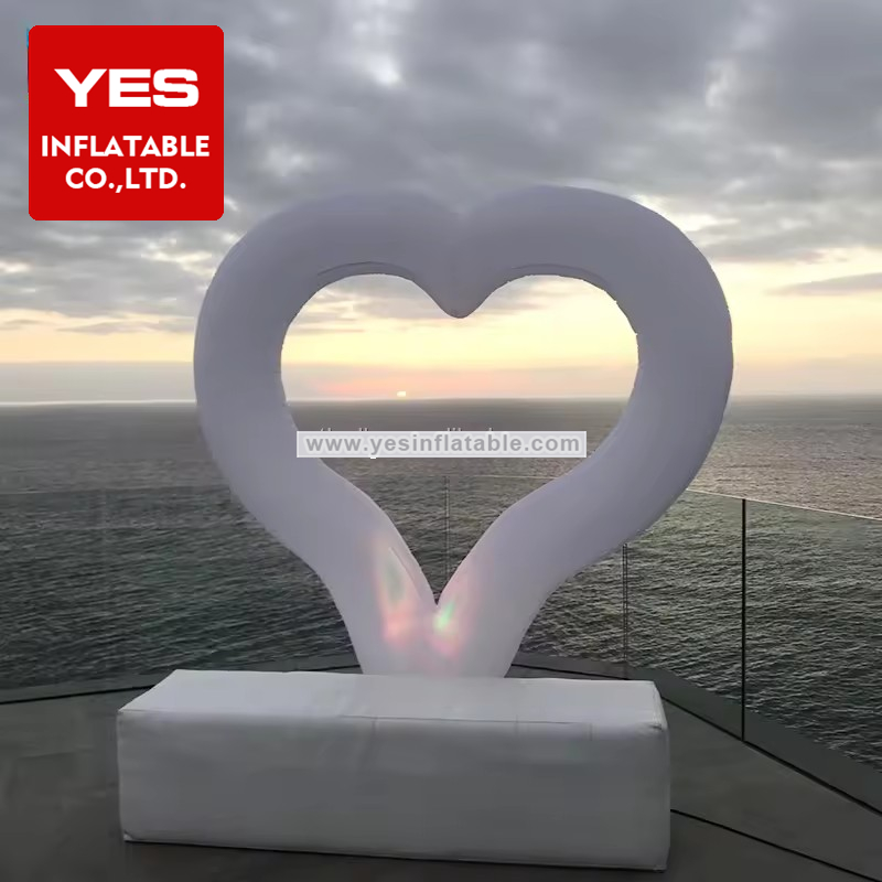 Valentine’S Day Event Party Decoration Inflatable Heart With Led Light