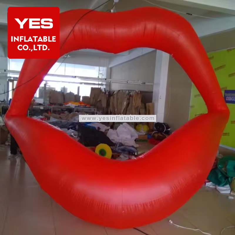 Valentine’s day red lip decoration giant inflatable mouth