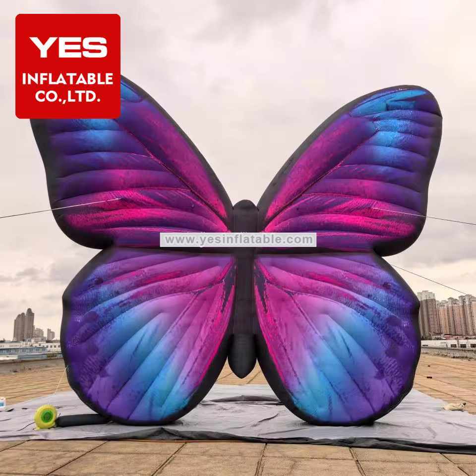 Large Inflatable Animal Model Giant Standing Inflatable Butterfly For Event Decoration