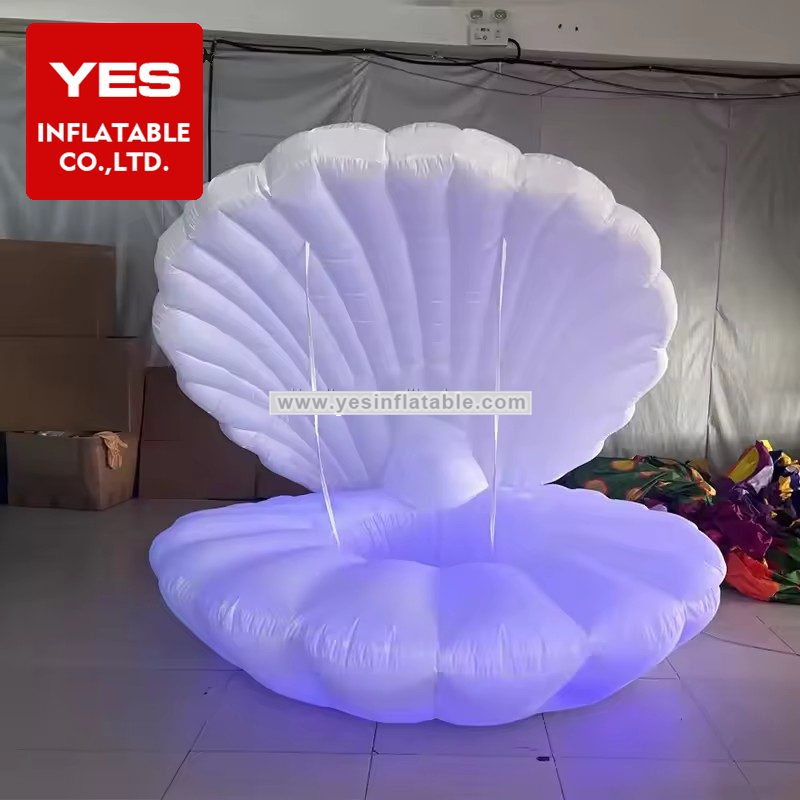 Ocean theme lighting seashell balloon stage props inflatable Sea shells decoration