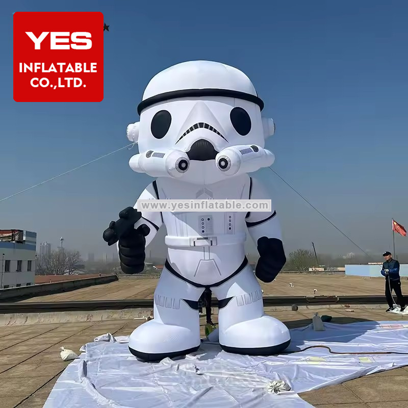 Custom inflatable cartoon characters white inflatable aliens inflatable cartoon warriors