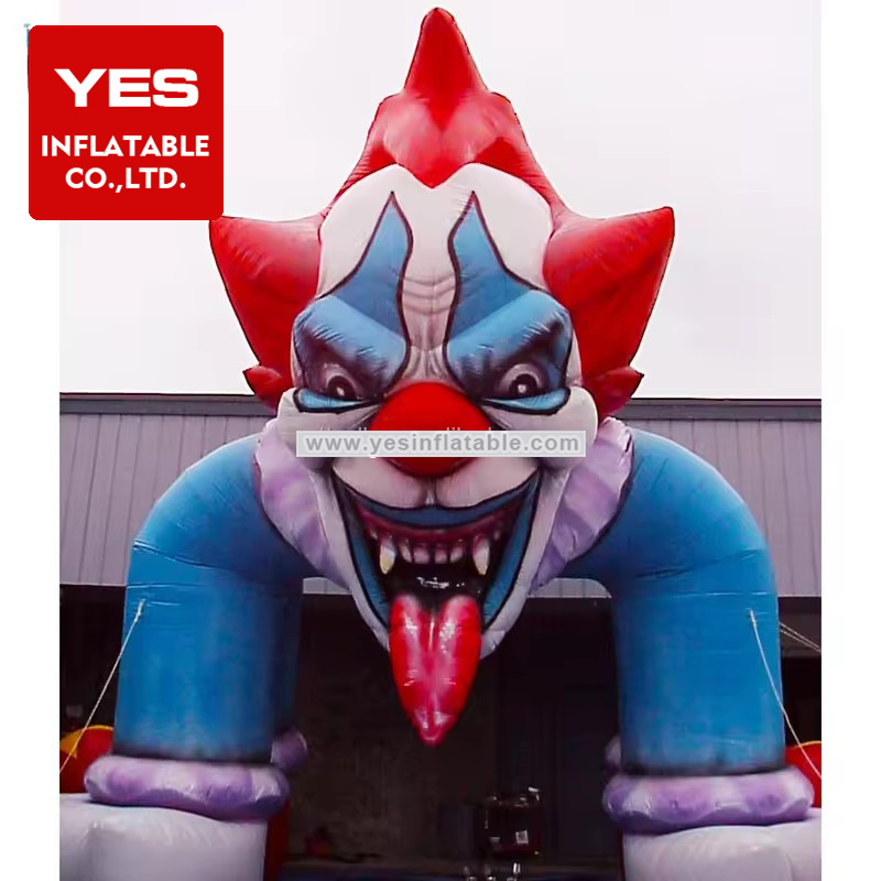 High quality cloth inflatable Devil gate/inflatable clown archway theme ghost house decoration