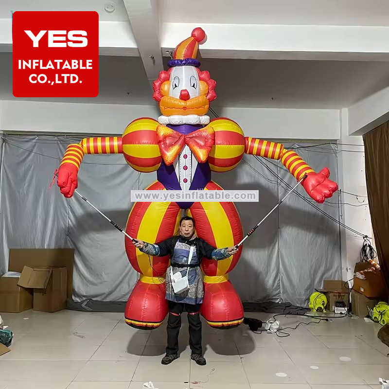 Outdoor Decoration Giant Inflatable Clown Sky Dancer Puppet