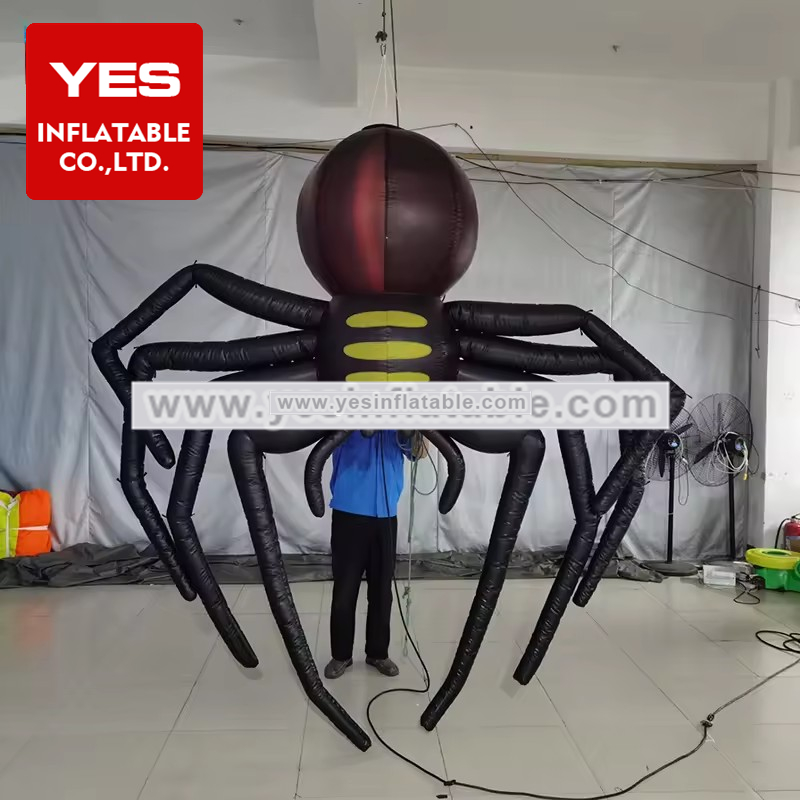 Event Hanging Decoration Black Spider Inflatable Customized Inflatable Spider Model