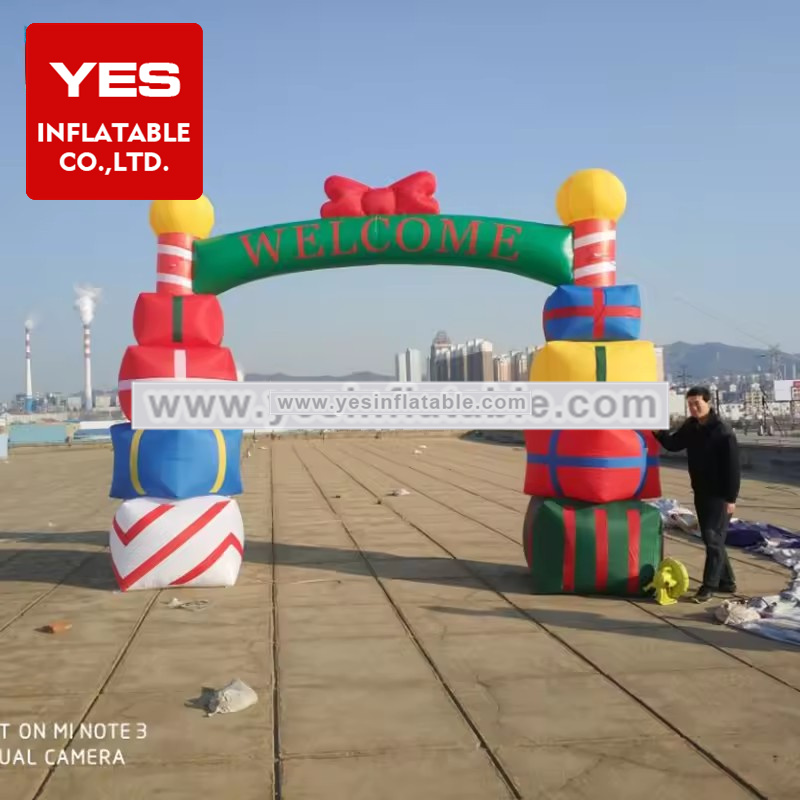 New Design Christmas Decorations Cheap Led Inflatable Arch For Sale