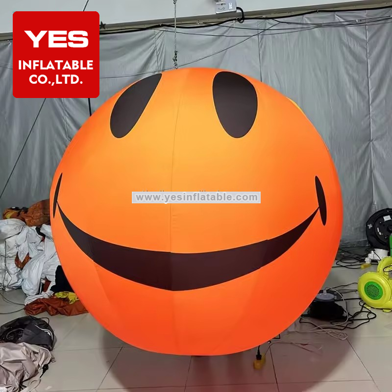 Party Supplies Decorations LED lighted Smiley Face Ball Inflatable Custom Funny Face