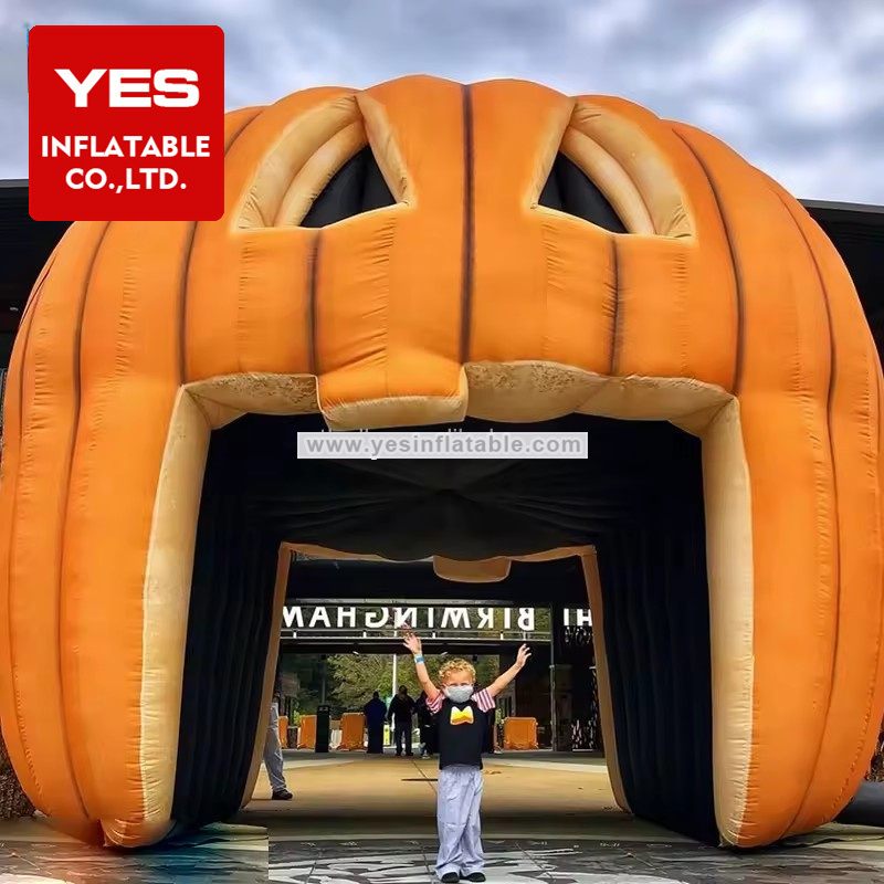 Halloween Decoration Outdoor Event Huge Pumpkin inflatable halloween tunnel