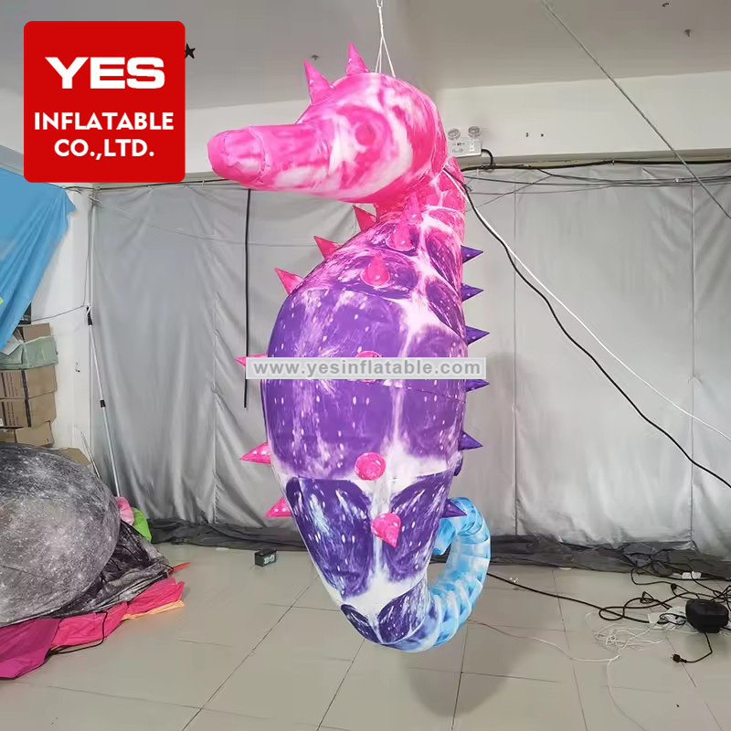 Outdoor advertising stage decoration event giant large inflatable seahorse for holiday