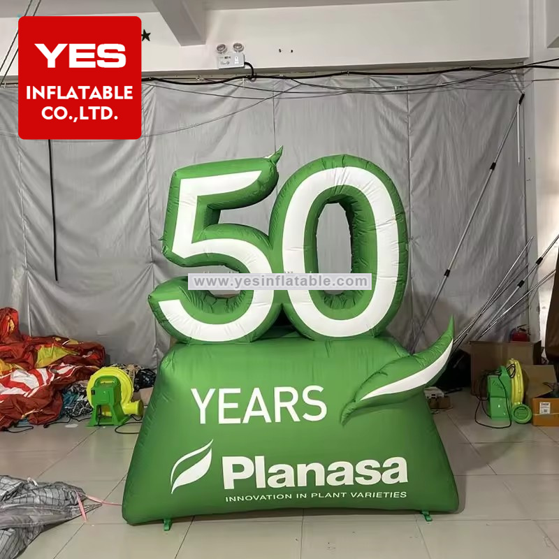 Custom Company Activity Promotion Decoration Green Figure Inflatable Advertising Board