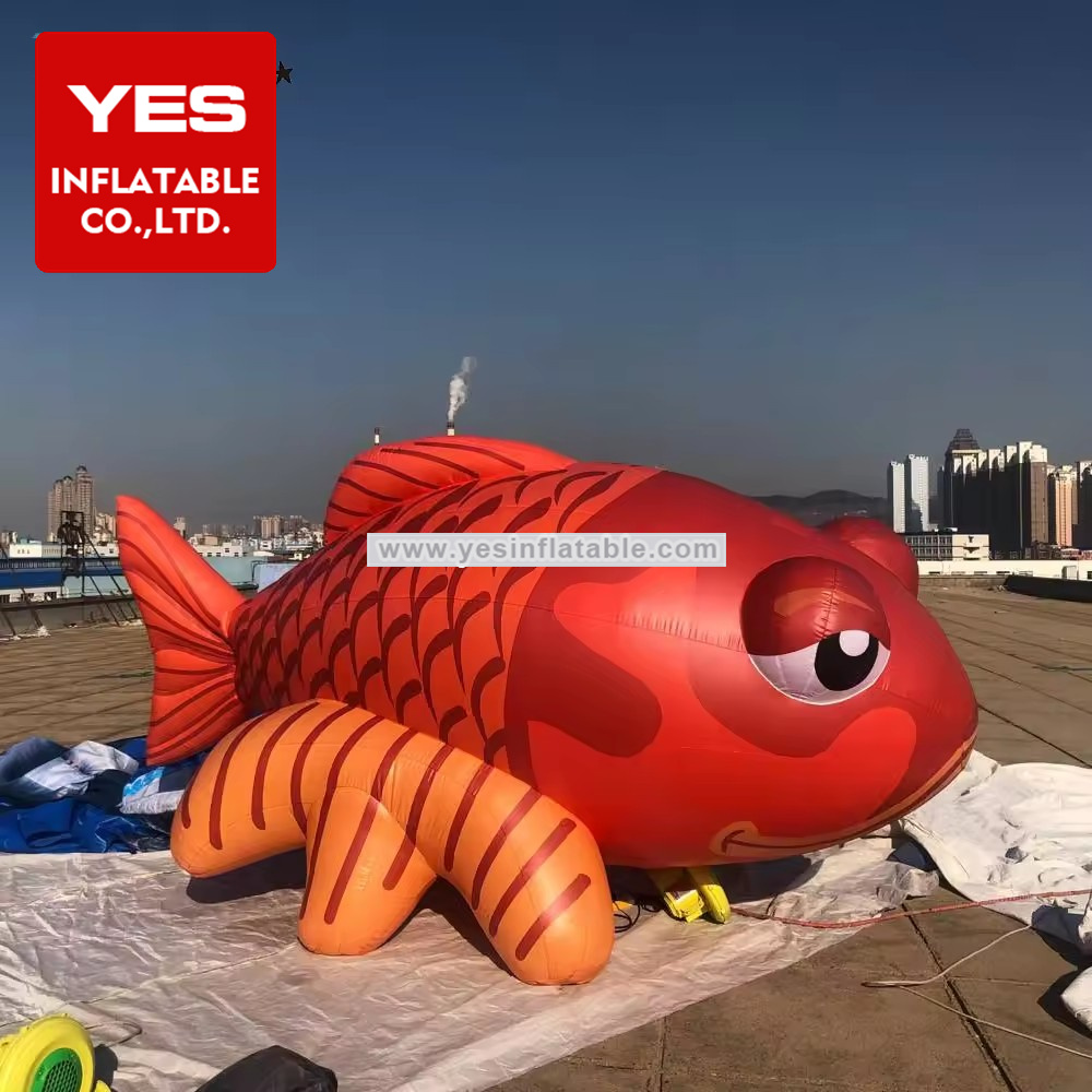 Ocean Theme Park Decoration Inflatable Sea Animal Model Balloon Inflatable Carp Fish