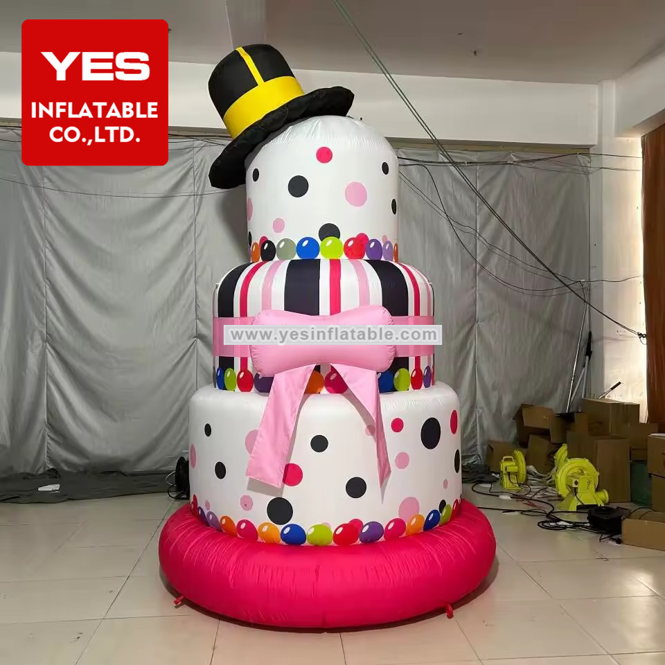 Giant Inflatable Advertising Model Inflatable Cake For Birthday Party Decorations