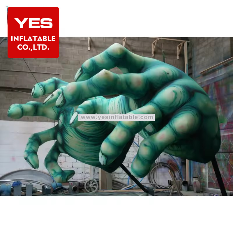 Giant inflatable devil skeleton hand for party Halloween decoration