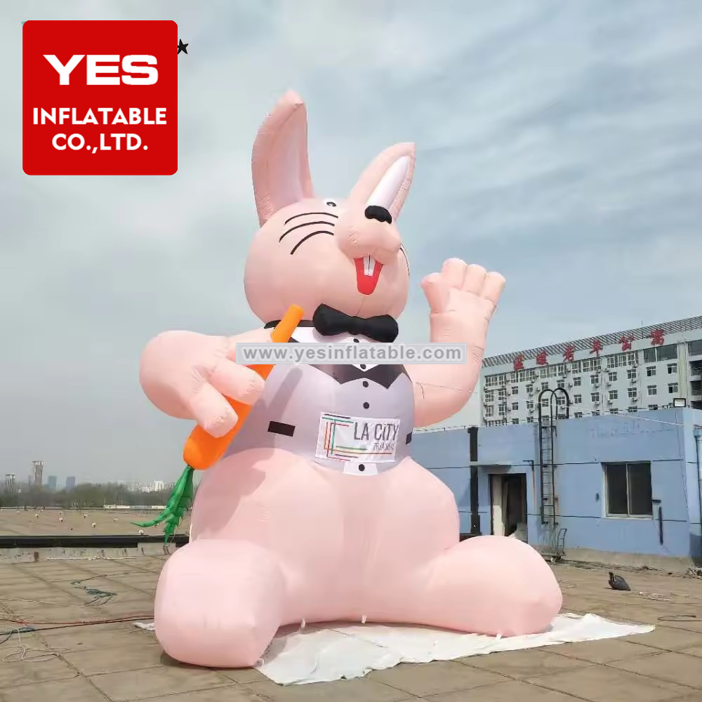 advertising giant animal pink bunny mascot balloon inflatable rabbit huge