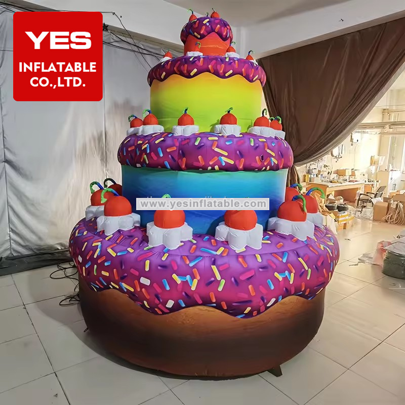 Birthday Party Inflatable Cake Model Inflatable Birthday Cake Decoration