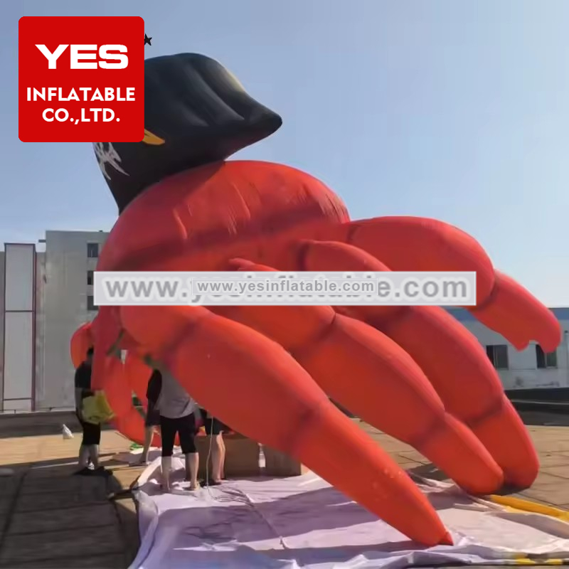 Red Inflatable Mascot Inflatable Crab Inflatable Marine Animal Blow Up Pirate Crab