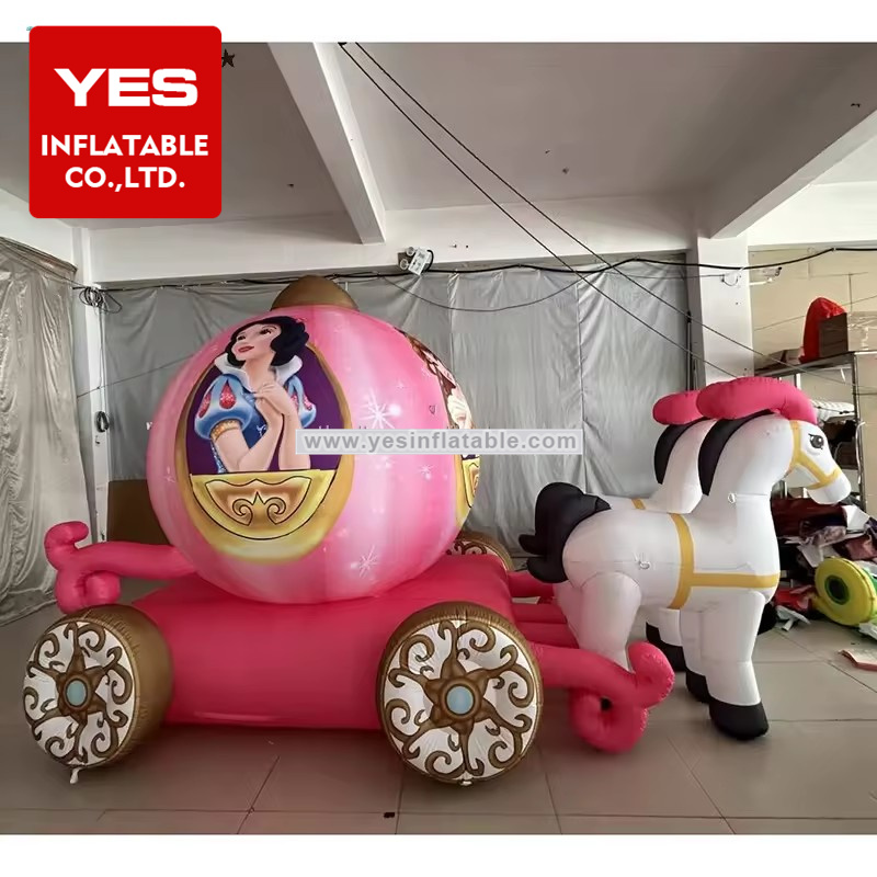 Customized Birthday Decoration Inflatable Princess Car Inflatable Pumpkin Carriage