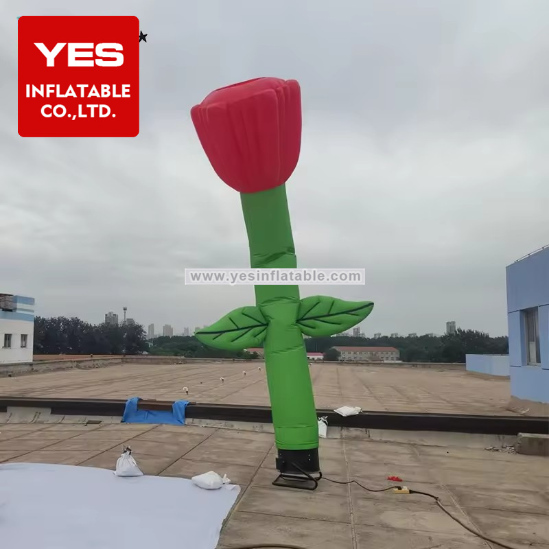 event party wedding inflatable rose flower tube air skydancer tree