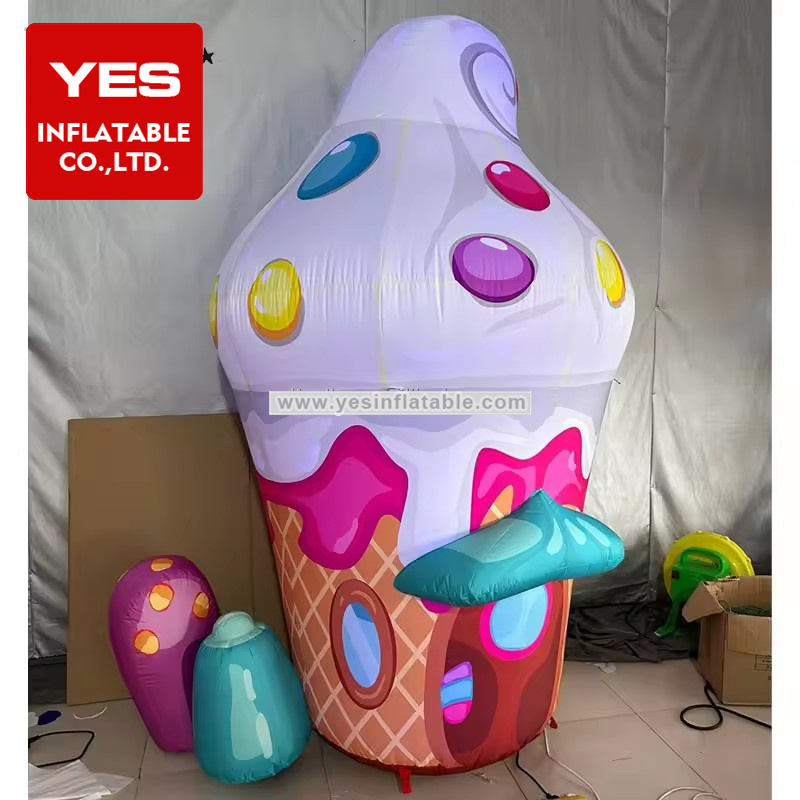 Party Decoration Inflatable Ice Cream Model Inflatable Cake Dessert