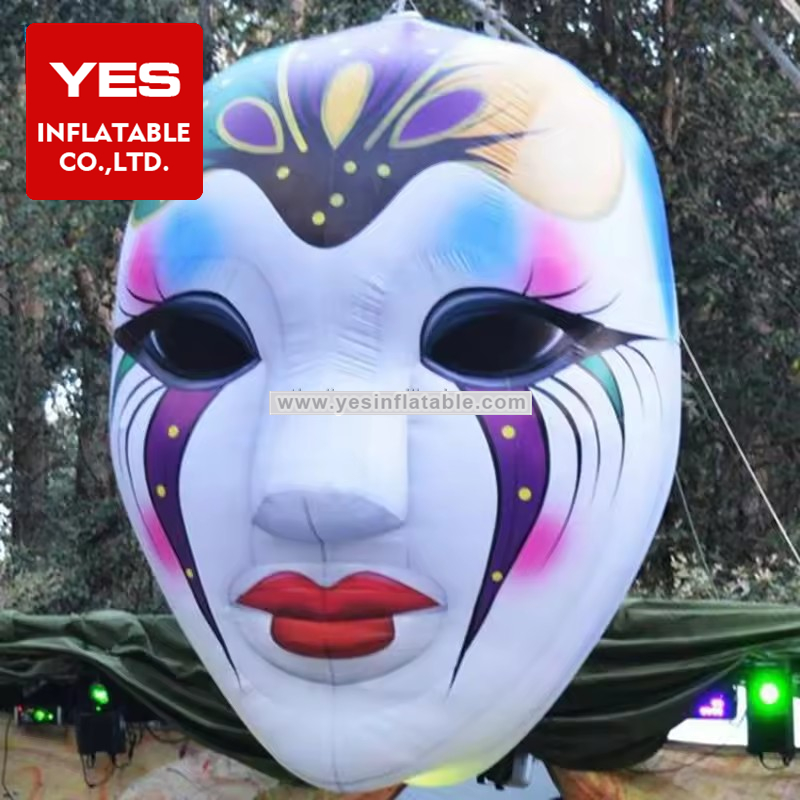 inflatable Halloween decorations masquerade props LED giant inflatable mask