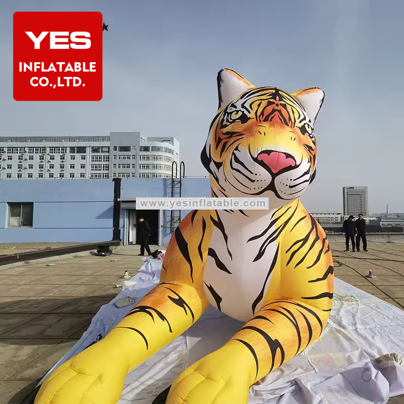 Exhibition Decoration Inflatable Tiger Model Custom Inflatable Wild Animal Balloon