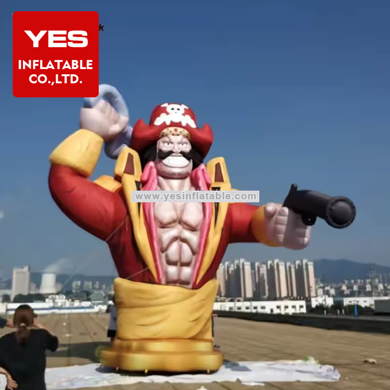 Custom Stage Props Advertising Long Mustache Inflatable Cartoon Character Inflatable Pirate