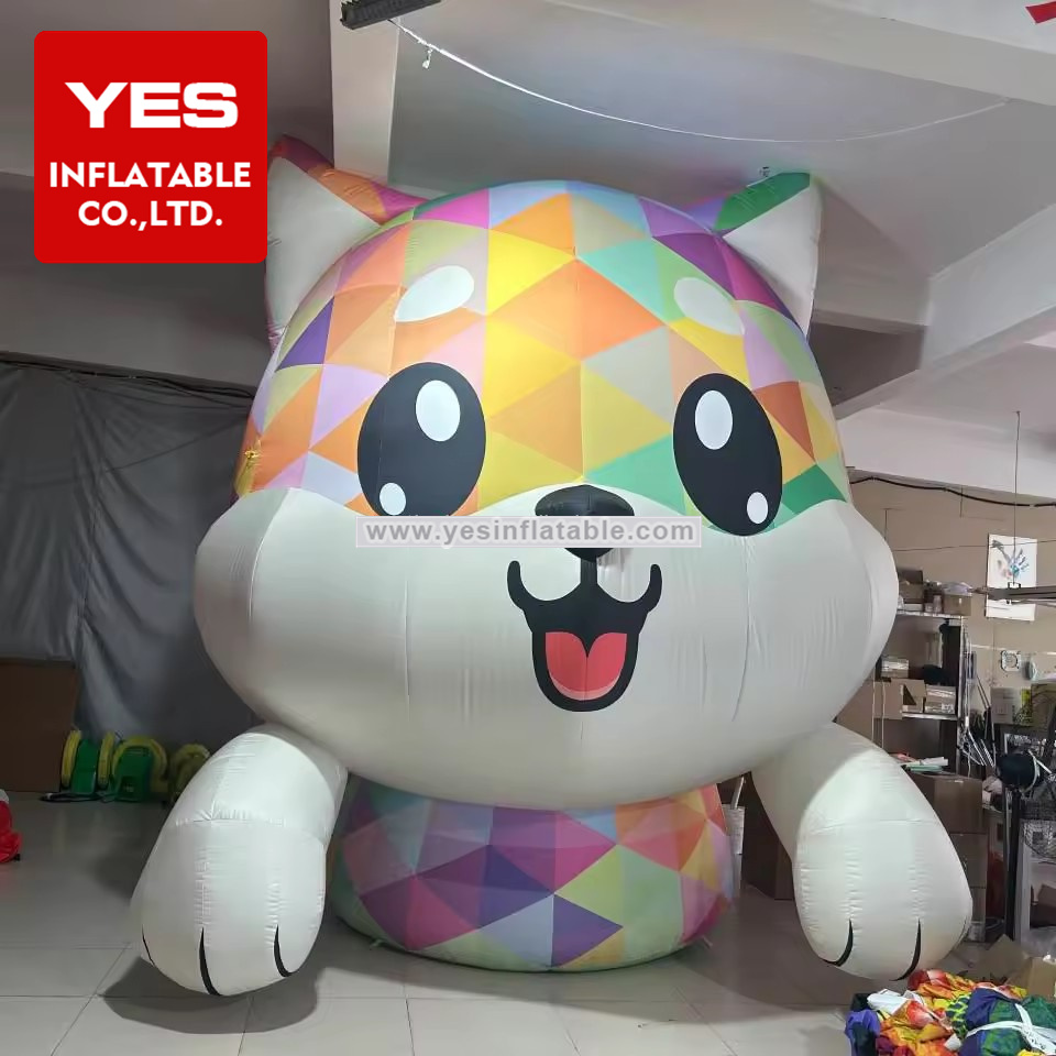 custom color cartoon animal mascot model decor perro inflable inflatable akita dog for advertising