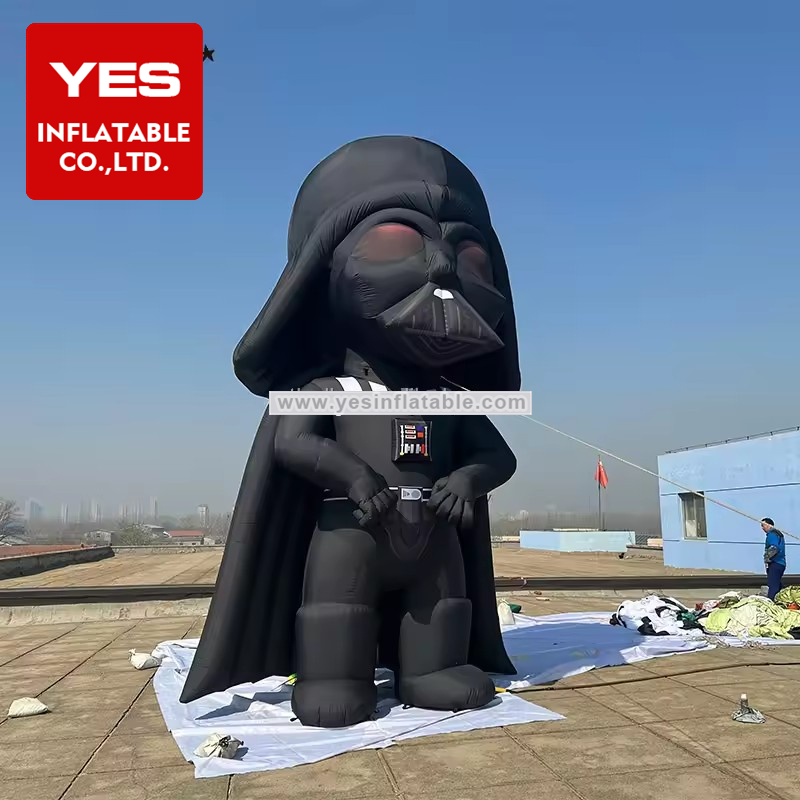 Best Design Inflatable Cartoon Charater Model Black Clothes Inflatable Cartoon Man