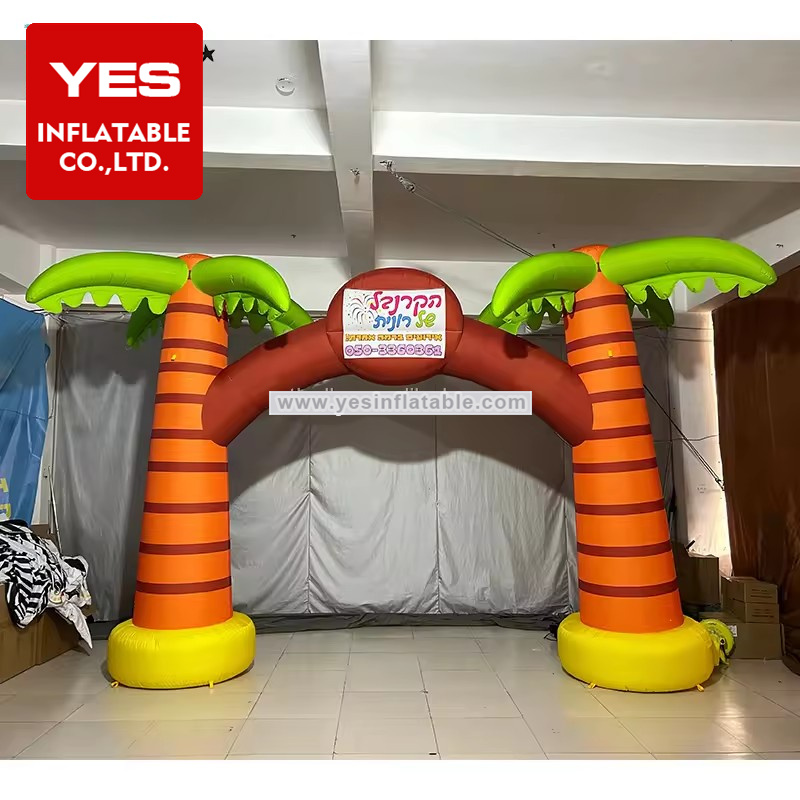 Theme Party Decoration Inflatable Plant Archway Inflatable Coconut Tree Arch